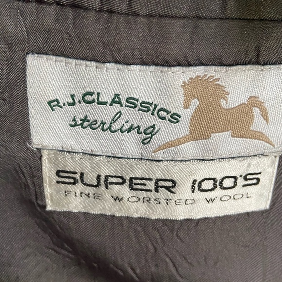 R.J. Classics Sterling Devon Show Coat 100% Worsted Wool Plaid Equestrian Small - Picture 7 of 14